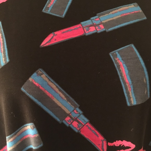 đź’„Lipstick Black/Pink LuLaRoe Irma Tunic - NWT Size XXS - Picture 3 of 8